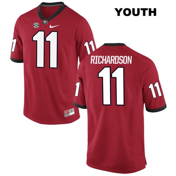 Georgia Bulldogs Youth Keyon Richardson #11 NCAA Authentic Red Nike Stitched College Football Jersey GTB6056IW